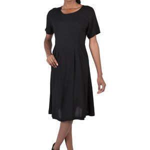 Field Day Ingrid Dress in Black Rayon--Medium + Brand New